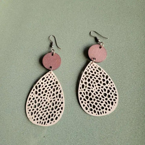 VINTAGE HOLLOW EARRINGS (PAIR)