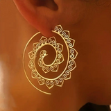 GRAND SPIRAL HEART EARRINGS (PAIR)