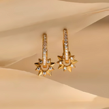 GOLDEN SUNBURST EARRINGS (PAIR)