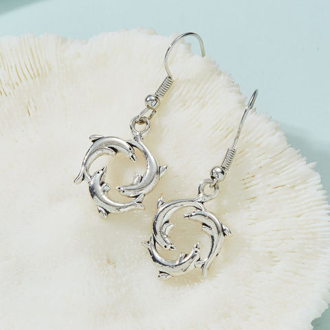 TRIO DOLPHIN EARRINGS (PAIR)