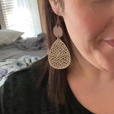 VINTAGE HOLLOW EARRINGS (PAIR)