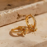 GOLDEN SUNBURST EARRINGS (PAIR)