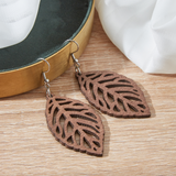WOODEN STATEMENT EARRINGS (PAIR)