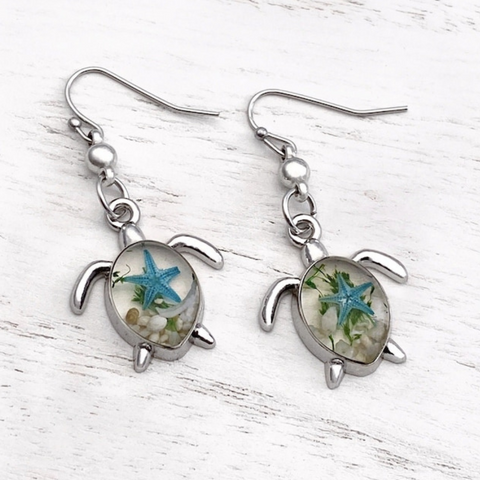 SEA TURTLE EARRINGS (PAIR)