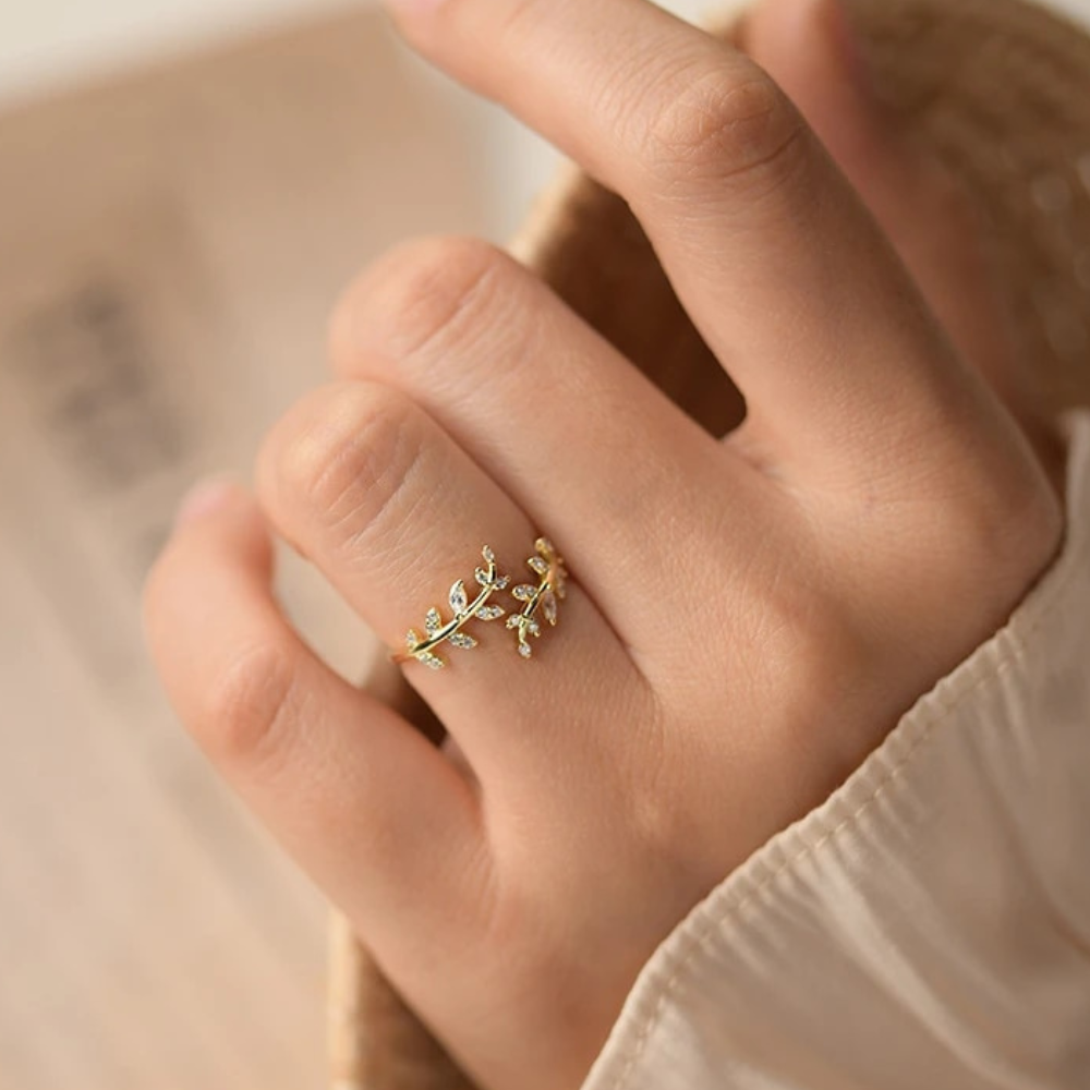 OLIVE BRANCH RING (ADJUSTABLE) - Main Image