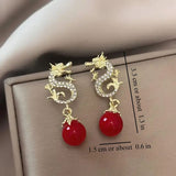 DRAGON FENG SHUI EARRINGS (PAIR)