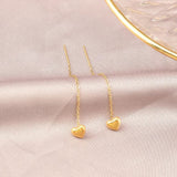 HEART TASSEL EARRINGS (PAIR)