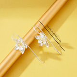 LOTUS DROP EARRINGS - S925 SILVER (PAIR)