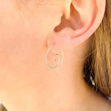 SPIRAL HOOP EARRINGS (PAIR)
