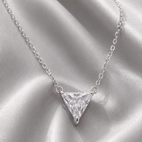 TRIANGULAR CRYSTAL NECKLACE