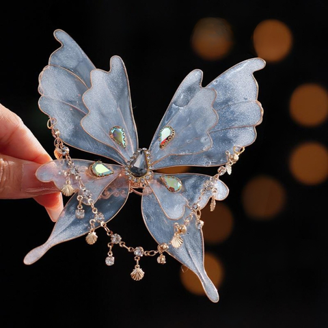 IRIDESCENT BUTTERFLY HAIR CLIP