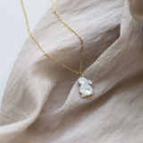 DAINTY BUNNY PEARL NECKLACE