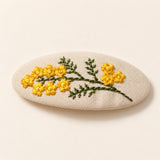 FLORAL EMBROIDERED HAIR CLIP