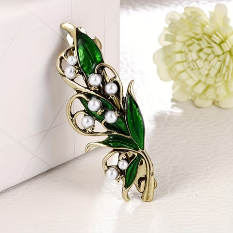 FRENCH LILY OF THE VALLEY HAIR CLIP