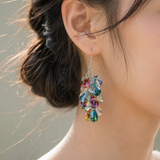 IRIDESCENT TEARDROPS DANGLES (PAIR)