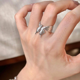 DOWN BUTTERFLY RING