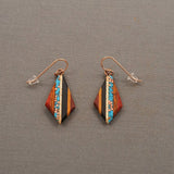 TEARDROP TURQUOISE COPPER EARRINGS (PAIR)