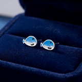 BLUE WHALE STUDS (PAIR)