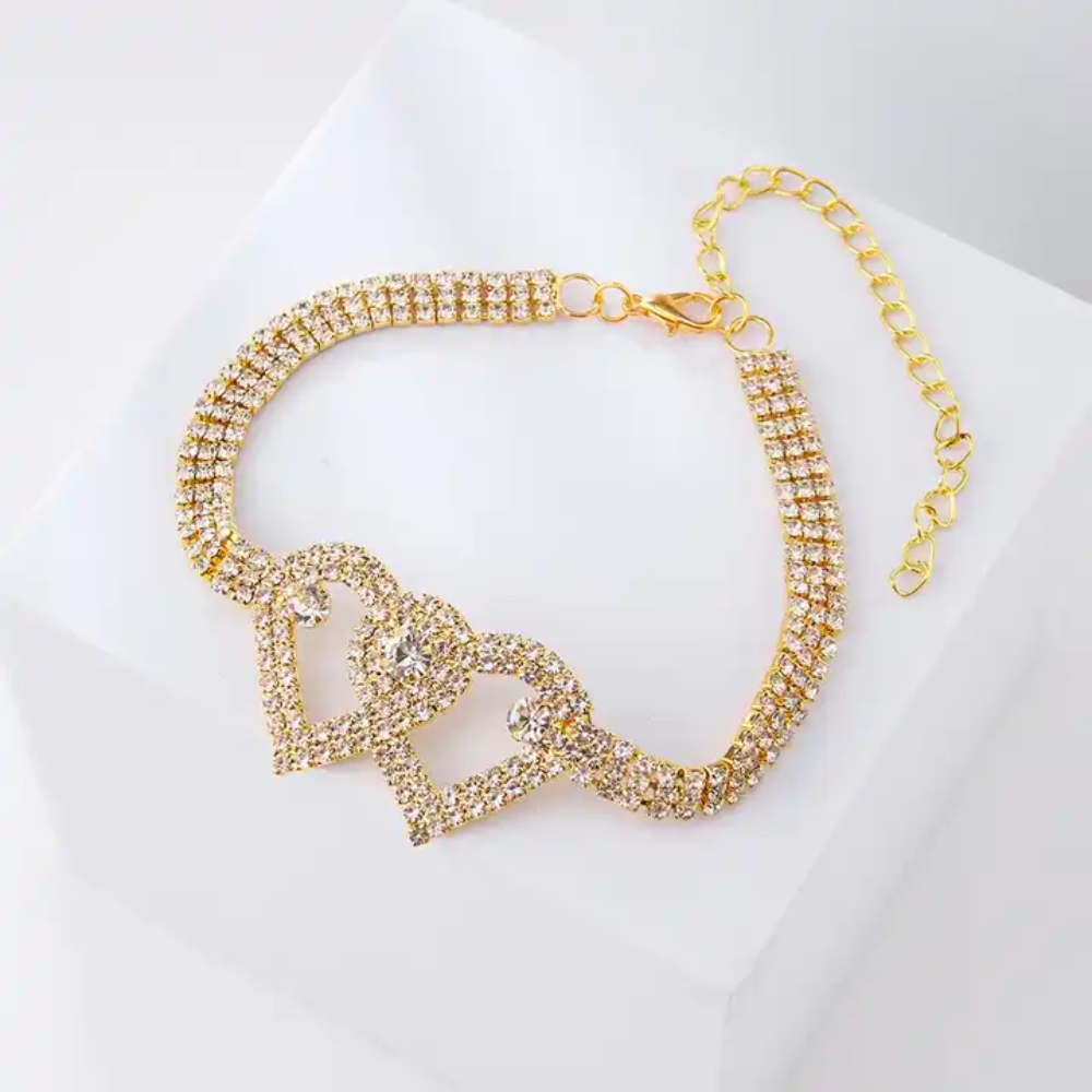 Sparkling Heart Anklet