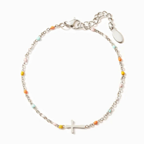 GOLDEN CROSS BRACELET (ADJUSTABLE)