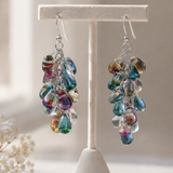 IRIDESCENT TEARDROPS DANGLES (PAIR)