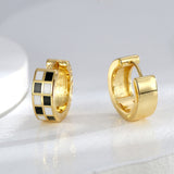 CHECKERED HOOPS (PAIR)