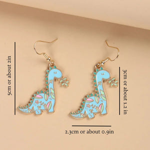 BLUE DINO EARRINGS (PAIR)