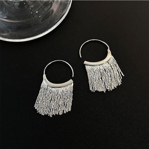 SILVER TASSEL EARRINGS (PAIR)