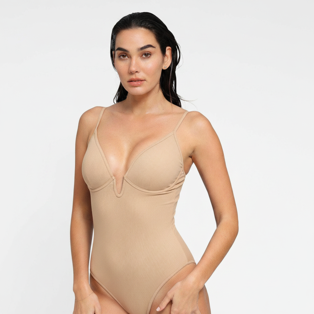 BetterMe™ | Deep V-Neck Shapewear Bodysuit