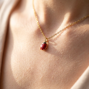 DAINTY LADYBUG NECKLACE