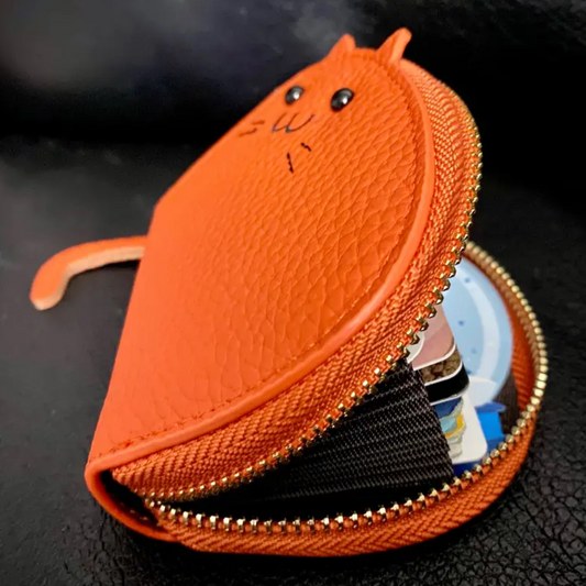 LEATHER FELINE WALLET