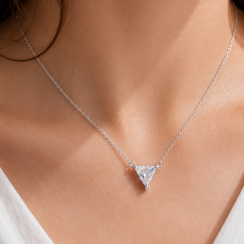 TRIANGULAR CRYSTAL NECKLACE
