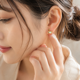 SWAN OPAL EARRINGS (PAIR)