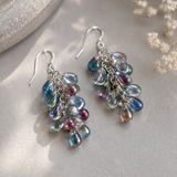 IRIDESCENT TEARDROPS DANGLES (PAIR)