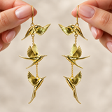 FLYING BIRD DANGLE EARRINGS (PAIR)