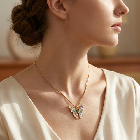 PASTEL BUTTERFLY NECKLACE