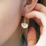 CLAM SHELL EARRINGS (PAIR)