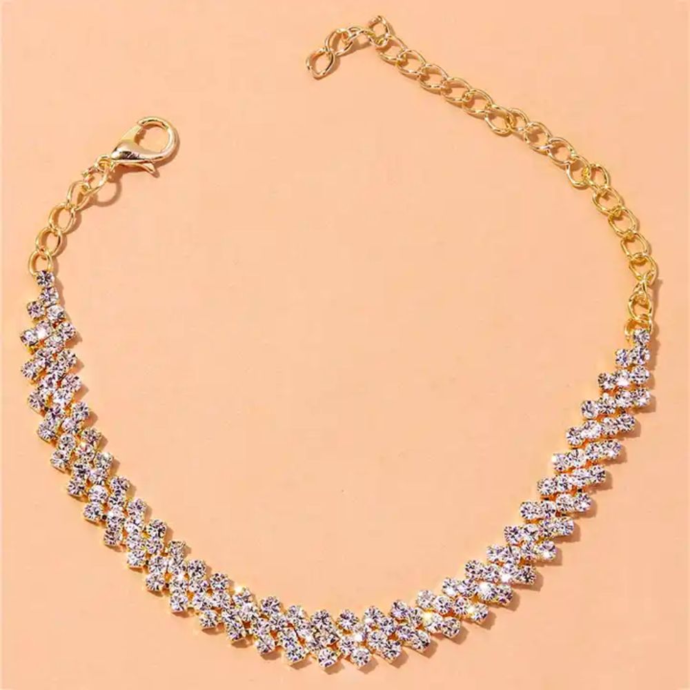 Sparkling Heart Anklet