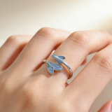 BLUE WHALE TAIL RING (ADJUSTABLE)