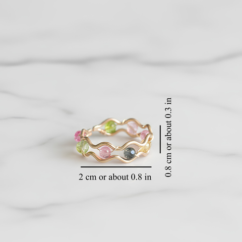 RAINBOW TOURMALINE RING (ADJUSTABLE)