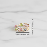 RAINBOW TOURMALINE RING (ADJUSTABLE)
