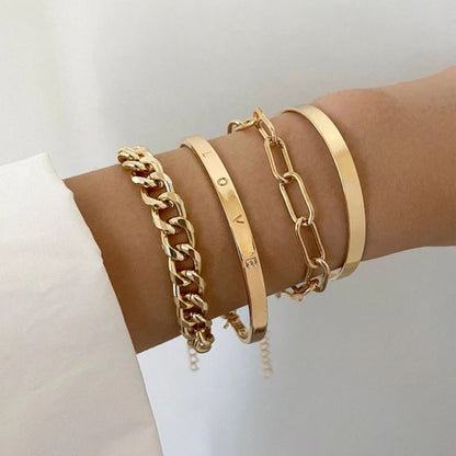 GILDED BRACELET SET (ADJUSTABLE)