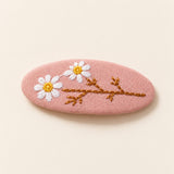 FLORAL EMBROIDERED HAIR CLIP