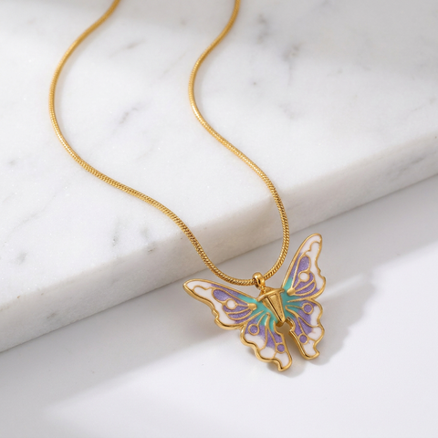 PASTEL BUTTERFLY NECKLACE