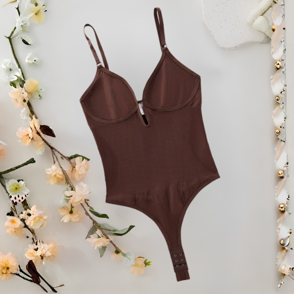 BetterMe™ | Deep V-Neck Shapewear Bodysuit