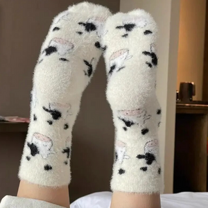 FLUFFY COW SOCKS (SET OF 2 PAIRS)