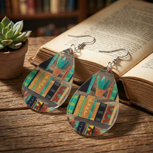 VINTAGE BOOKS EARRINGS (PAIR)
