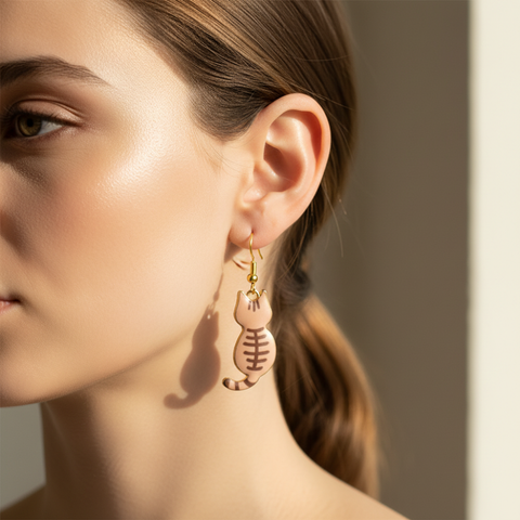 CHARMING CAT EARRINGS (PAIR)
