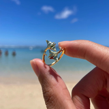 GOLD MANTA RAY RING (ADJUSTABLE)