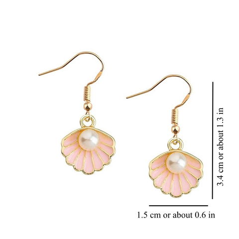 CLAM SHELL EARRINGS (PAIR)